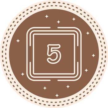 Counting Five Distinctive Digital Graphic Form vector