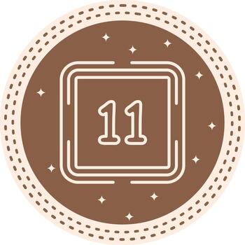 Counting Eleven Minimal Clean Graphic Object vector
