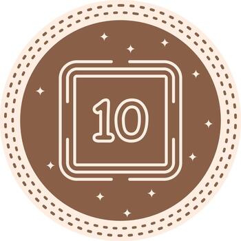 Counting Ten Abstract Modern Graphic Object vector