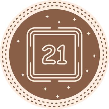 Counting Twenty One Vibrant Web Design Element vector