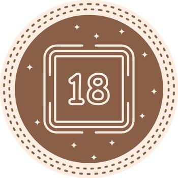 Counting Eighteen Stylish User Interface Asset vector