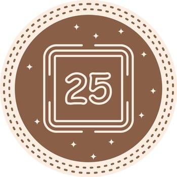 Counting Twenty Five Dynamic Mobile App Graphic vector