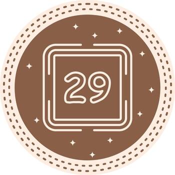Counting Twenty Nine Utility Focused Graphic Symbol vector
