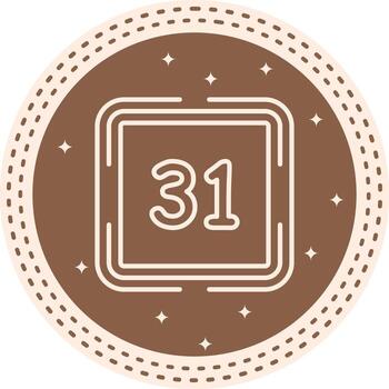 Counting Thirty One Dynamic Mobile App Graphic vector