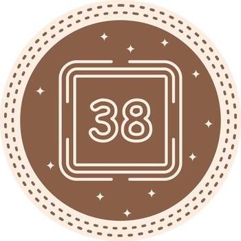 Counting Thirty Eight Streamlined UX Design Symbol vector