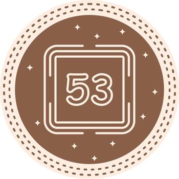 Counting Fifty Three Modern Flat Symbol Layout vector