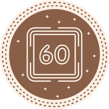 Counting Sixty Minimal Clean Graphic Object vector