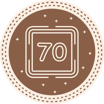 Counting Seventy Streamlined UX Design Symbol vector