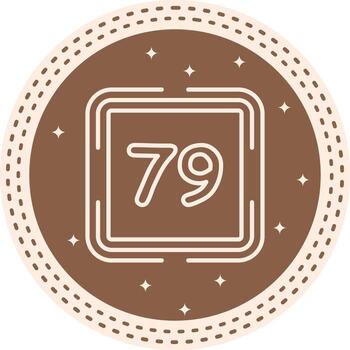 Counting Seventy Nine High Resolution Design Sketch vector