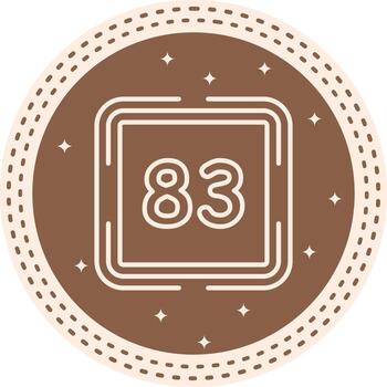 Counting Eighty Three Distinctive Digital Graphic Form vector