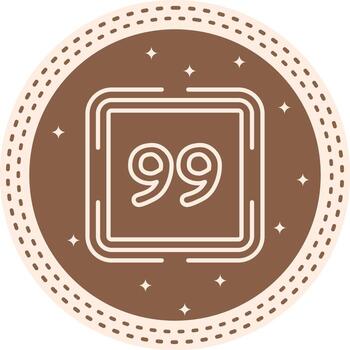 Counting Ninty Nine Streamlined Visual Design Layout vector