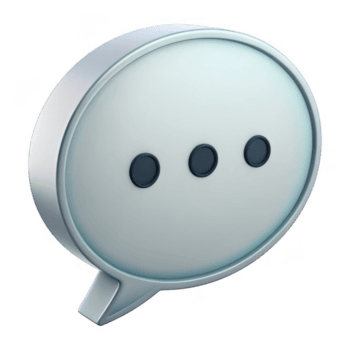 tre dimensionale Chiacchierare bolla Messaggio icona che rappresentano conversazione e comunicazione in linea trasparente sfondo png