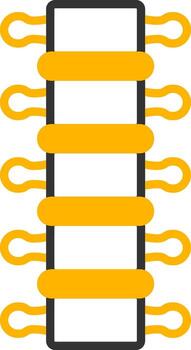 Healthy Spine Structure Line Two Color vector