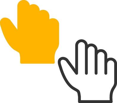 Sense of Touch Icon Line Two Color vector