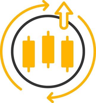Refresh Market Cycle Line Two Color vector