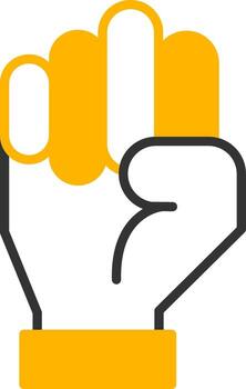 Inner Self Determination Line Two Color vector