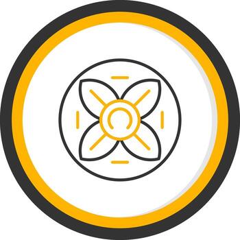 geométrico mandala modelo línea dos color circulo vector