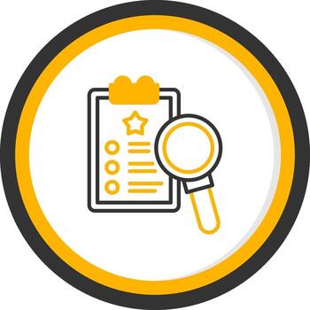 Quality Control Checklist Guide Line Two Color Circle vector