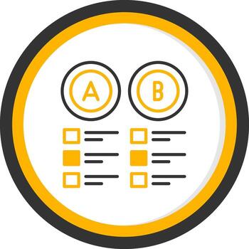 Comparison Infographic Layout Line Two Color Circle vector