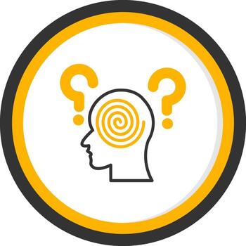 Visual Hallucination Episode Line Two Color Circle vector