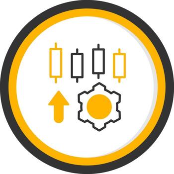 System Configuration Settings Line Two Color Circle vector