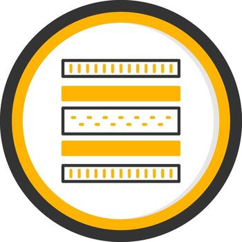 Protective Mattress Layer Line Two Color Circle vector