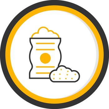 Heavy Bulk Material Handling Line Two Color Circle vector