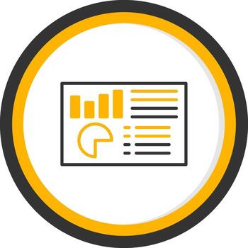 Analytics Business Dashboard Line Two Color Circle vector