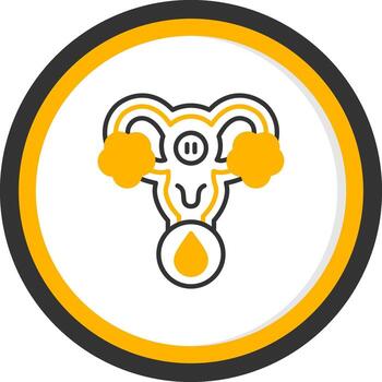 Monthly Menstruation Cycle Line Two Color Circle vector