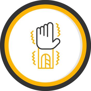 Muscle Tissue Structure Line Two Color Circle vector