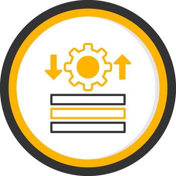 Swap and Reuse Line Two Color Circle vector