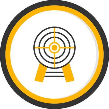 Sharp Throwing Dart Line Two Color Circle vector