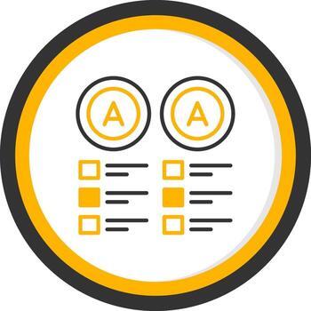Duplicate Graph Element Line Two Color Circle vector
