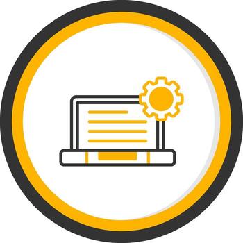 Working Conditions Policy Line Two Color Circle vector