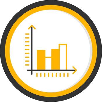 Standard Data Graph Line Two Color Circle vector