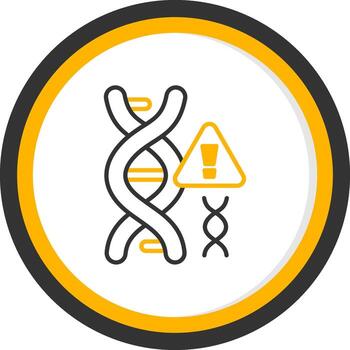 genético adn modelo línea dos color circulo vector
