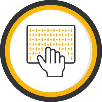 Surface Texture Feel Symbol Line Two Color Circle vector