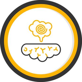 State Of Confusion Line Two Color Circle vector