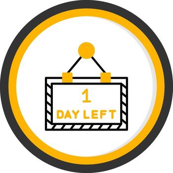 Countdown Timer Display Line Two Color Circle vector