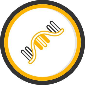 RNA Genetic Code Line Two Color Circle vector