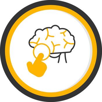 Neurological Trigger Point Line Two Color Circle vector