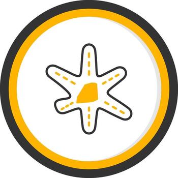 Connective Fibroblast Cell Line Two Color Circle vector