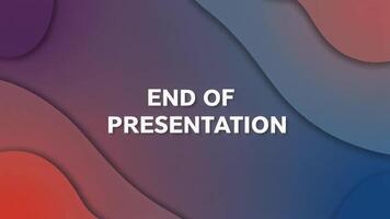 slående abstrakt lutning design märkning de slutsats av en modern företag presentation med strömmande färger och samtida estetik video