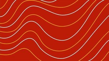 vermelho fundo com abstrato ondulado branco linhas festivo padronizar video