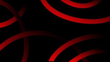 abstrakt röd böjd båge former överlappande på svart minimalistisk bakgrund video