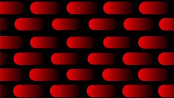 röd avrundad blockera mönster formning upprepa abstrakt design på svart video