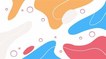 ljus färgrik abstrakt vätska former flytande med lekfull animering video