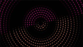 vibrerande koncentrisk cirklar dela förbi Färg lutning övergång video