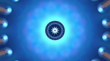 pulserande blå kalejdoskop mönster bakgrund slinga antal fot för kreativ projekt video