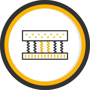 primavera colchón sistema línea dos color circulo vector